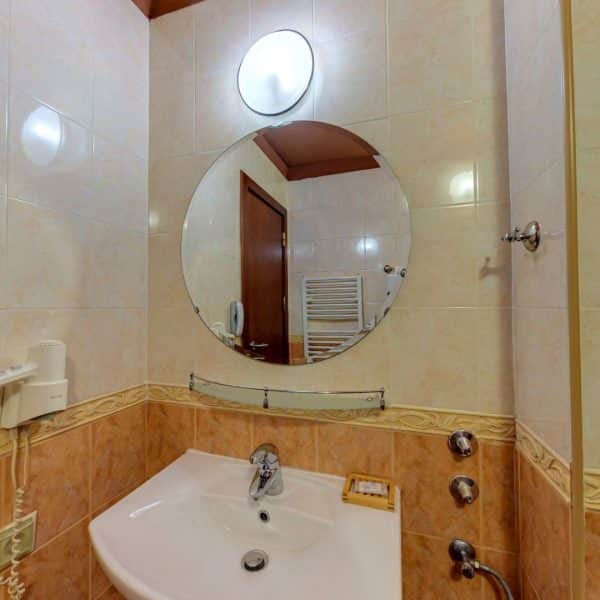 bathroom in a standard double room in the Family Hotel